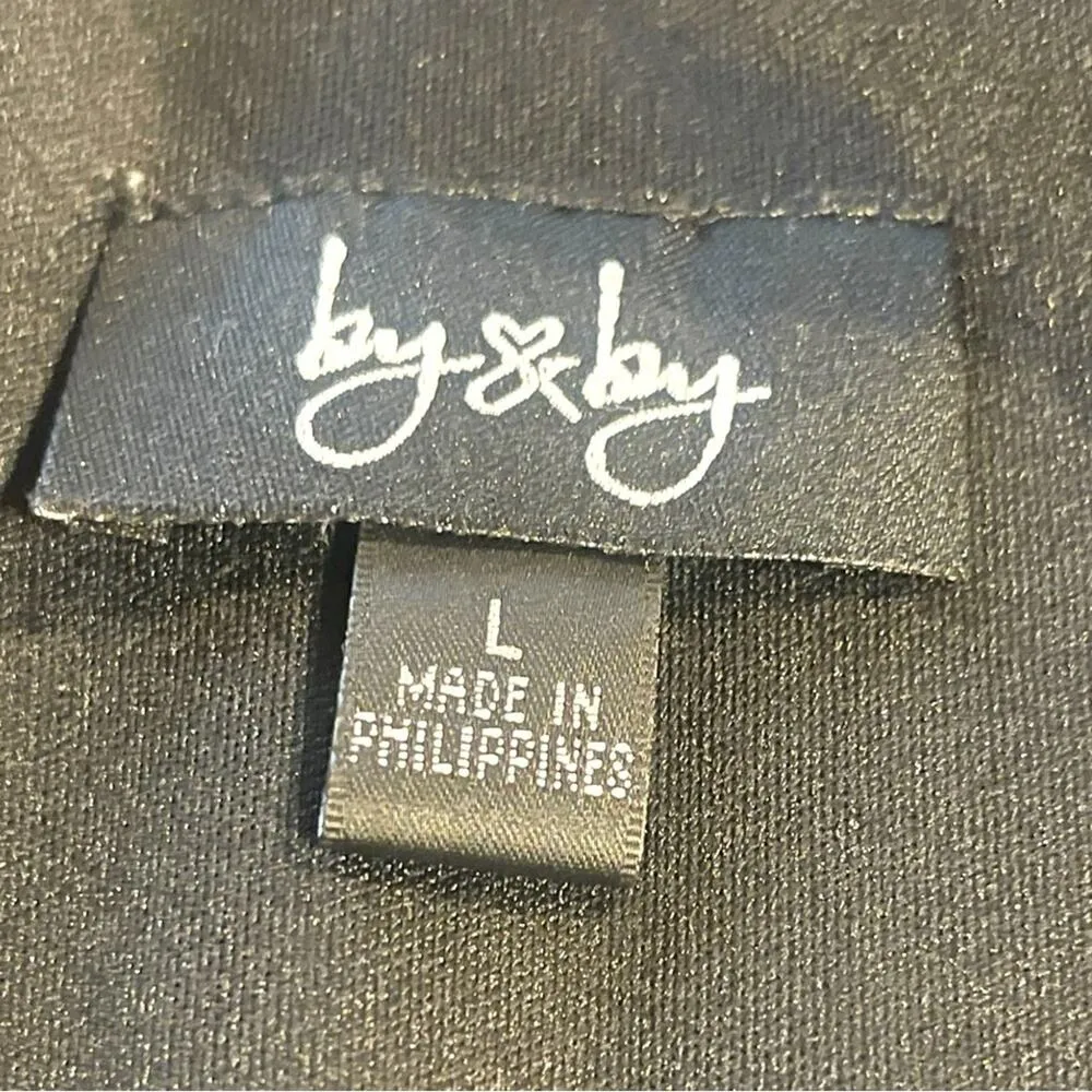 By & By High Low Crisscross Back Sleeveless Lightweight Dress Black Large - Image 8