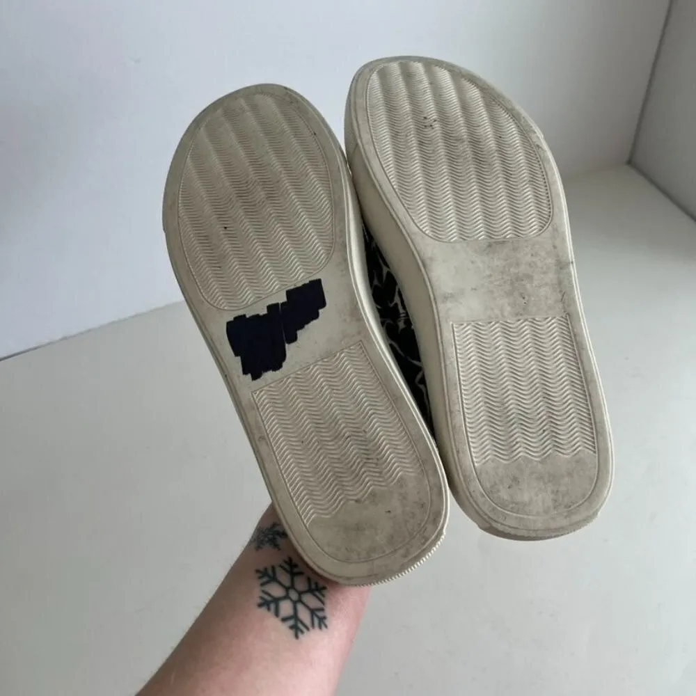 Animal Print Safari Giraffe Genuine Leather Slip on Clog Sneaker Black Size 8 - Image 10