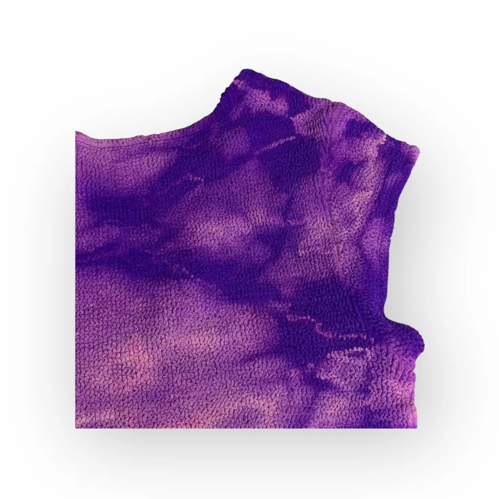 Vintage 90’s: Casadei ᪥ Textured Stretch Cap Sleeve Top ᪥ Purple Tie Dye ᪥ Luxe - Image 6