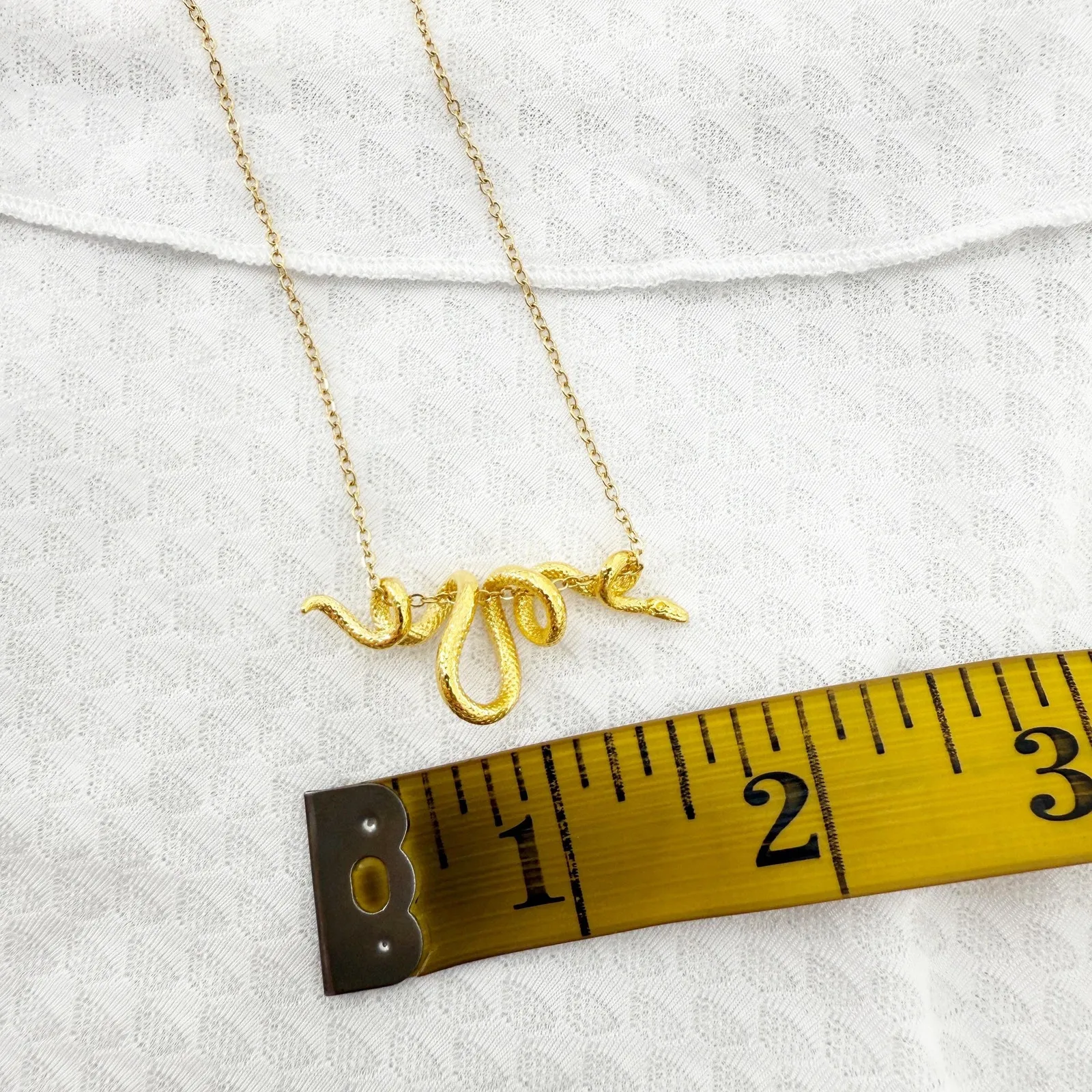 Snake Necklace Gold Serpent Necklace Gothic Necklace Gold Snake Necklace - Image 3