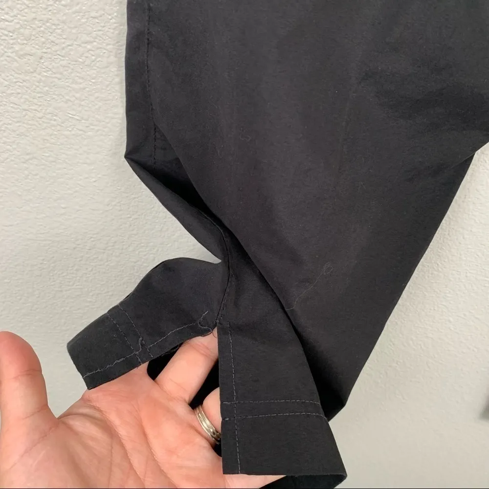 NIKE Womens Polyester‎ Track Pants Drawstring Black - Image 8