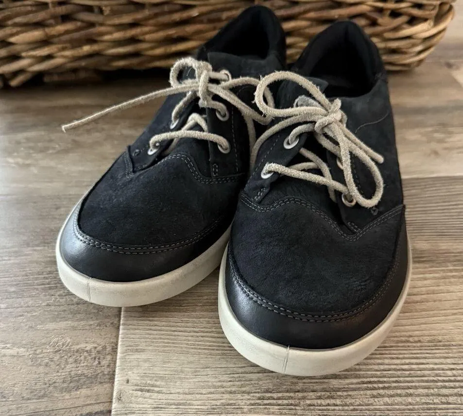 ECCO Black Nubuck Leather LaceUp Sneakers Women’s EU 39 (US 8 - Image 7