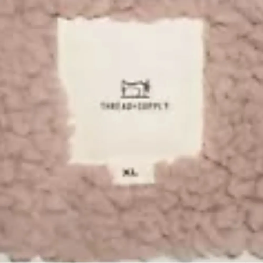 Thread + Supply Pale Mauve Milk Pullover Half Zip Sherpa Pullover Size: XL Purple - Image 2