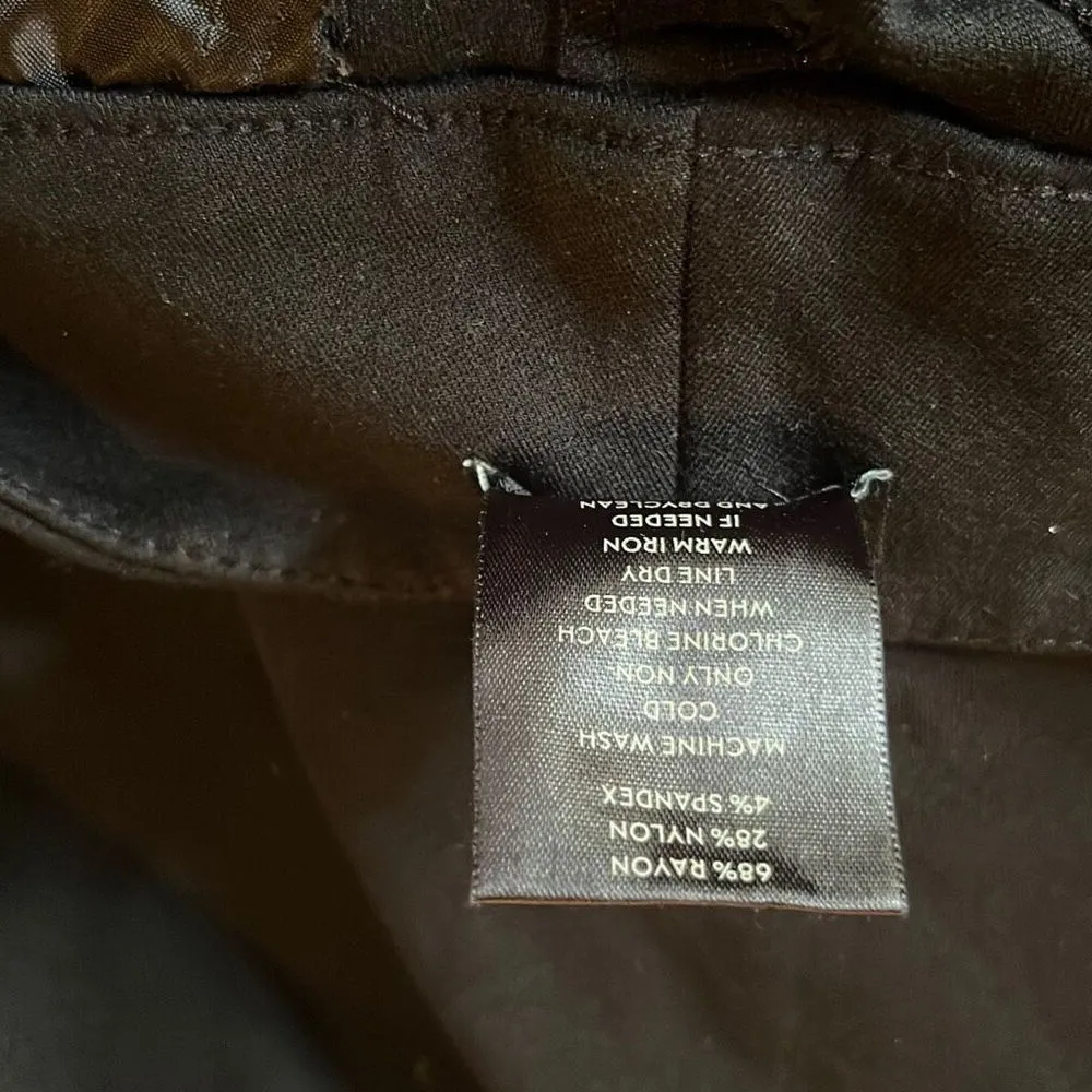 Ann Taylor Atlantic Black Cropped Wide Leg Casual Dress Pants Sz 14 Workwear - Image 5