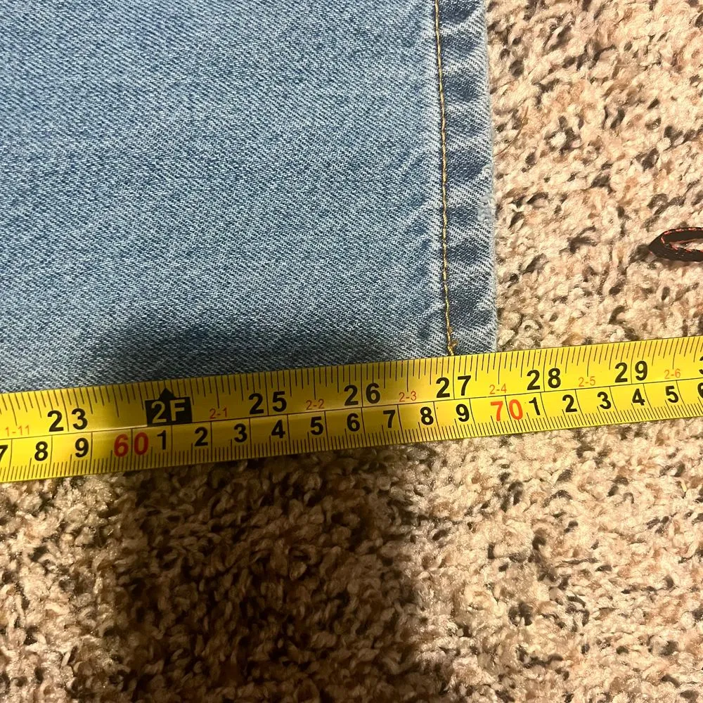 Cotton On Distressed Mom Jeans Light Blue Wash Ripped Knee Casual Denim 30Waist‎ - Image 5