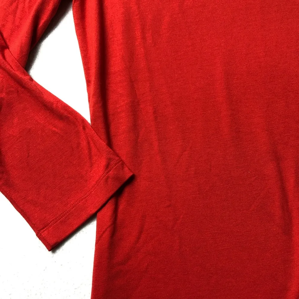 Jaeger Essential 3/4 Sleeve Jersey Top Red - Image 4
