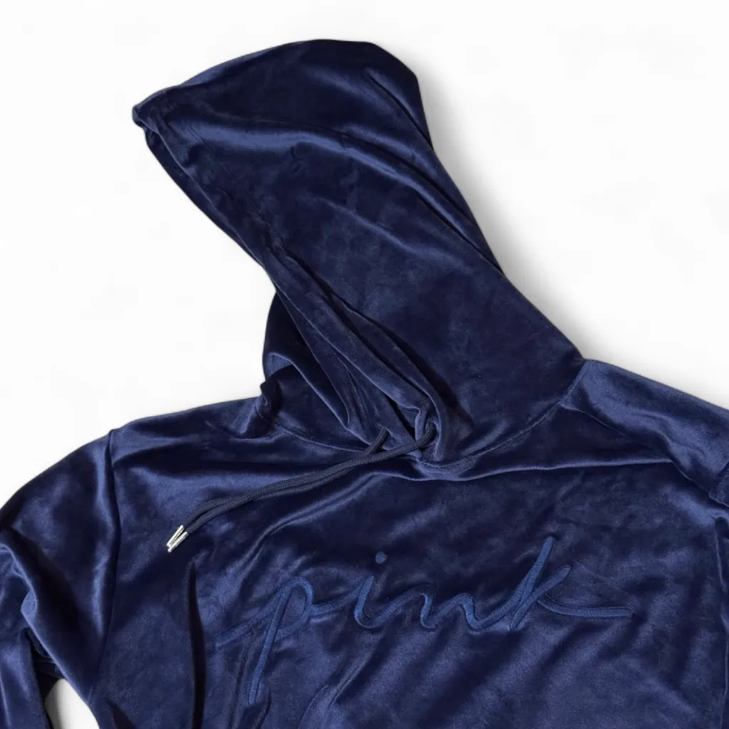 NWT PINK Victoria’s Secret Velvet Hoodie Size Medium(M) - Image 2