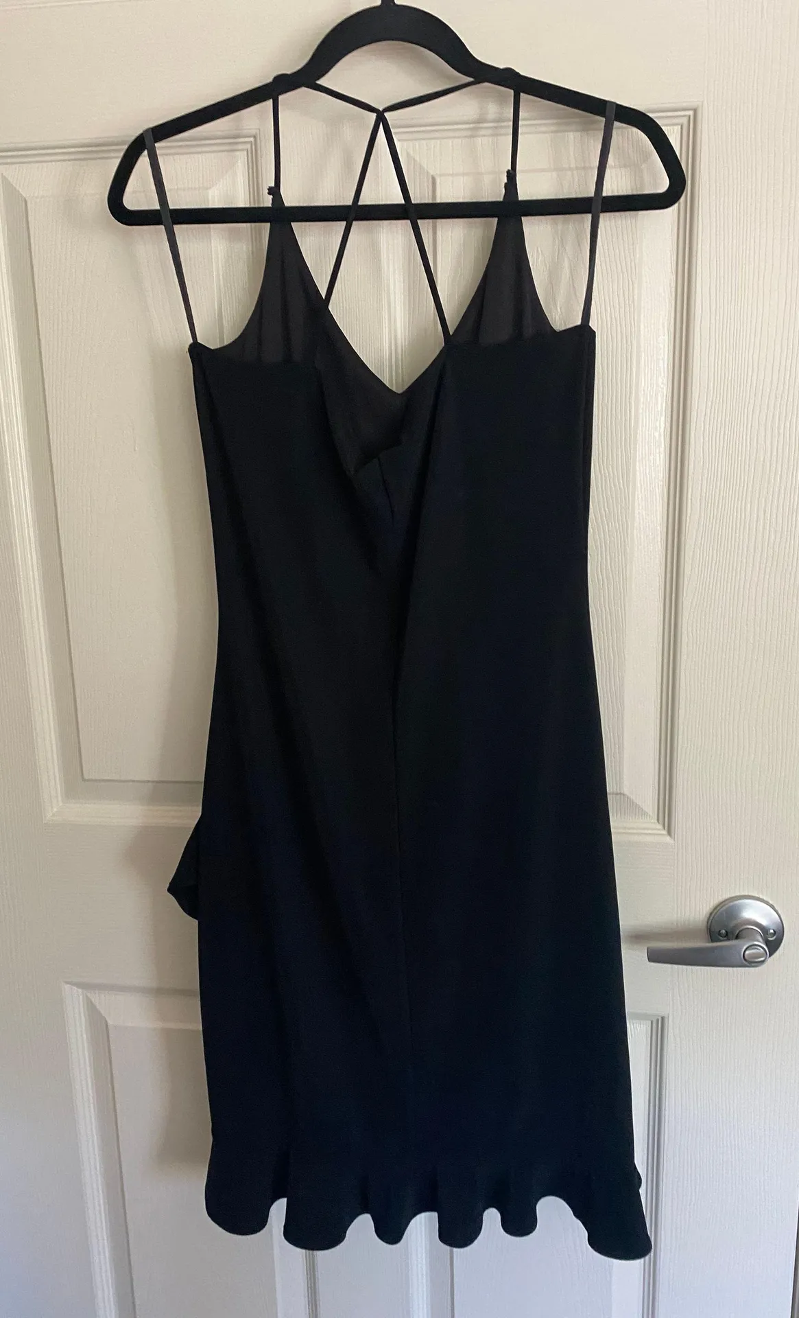 Black Vintage Cross Back Dress Size L - Image 2