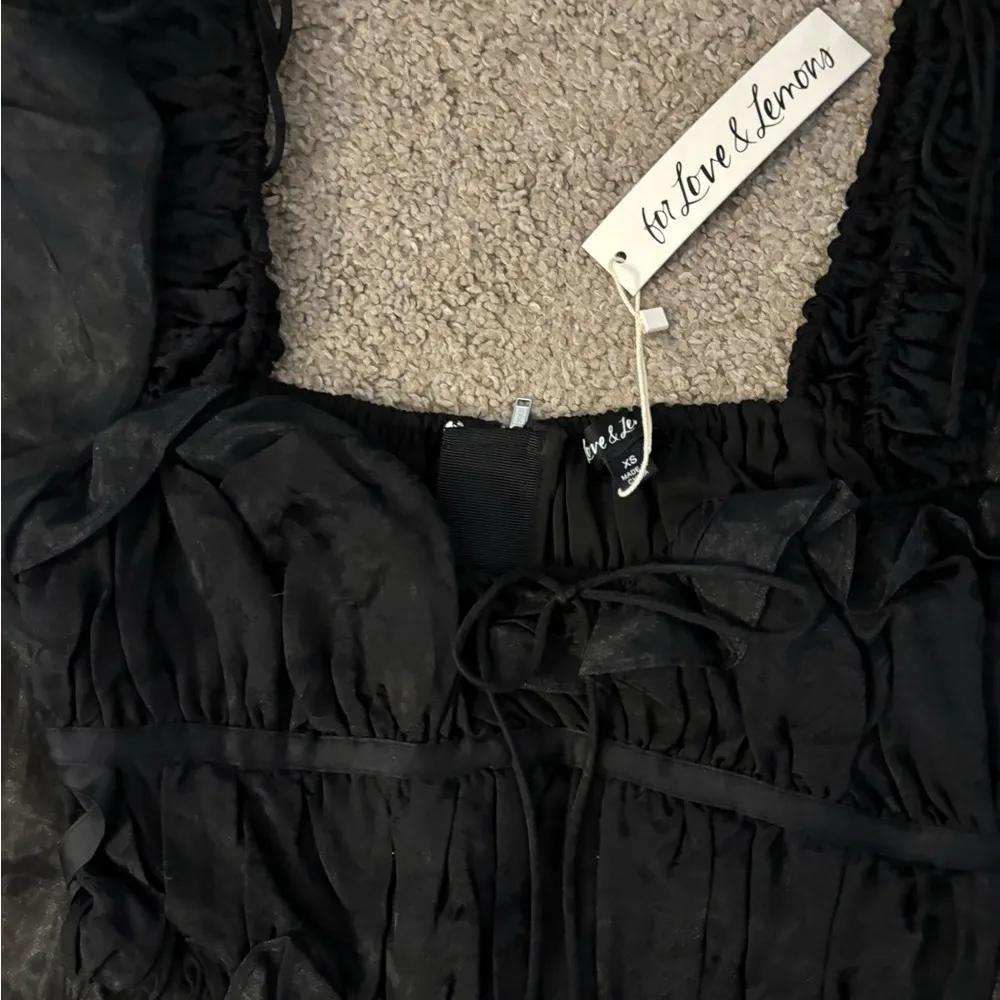 For Love & Lemons Gabrielle Top in Black - Image 6