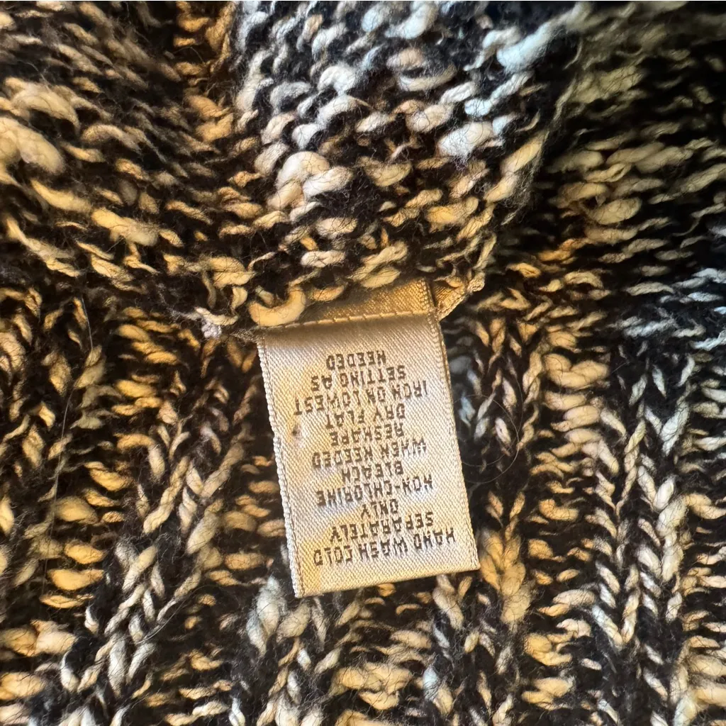 Chico's Black and White Knit Fringed Ling Cardigan 2 12 Large L - Image 7