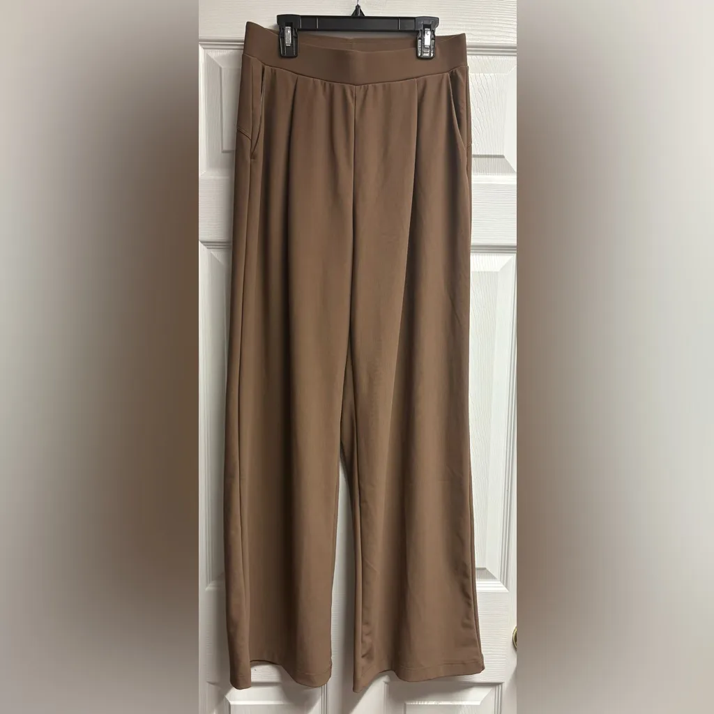 NWT Halara Flex High Waisted Body Sculpt Waist Slimming Wide Leg Pants Small - Image 2