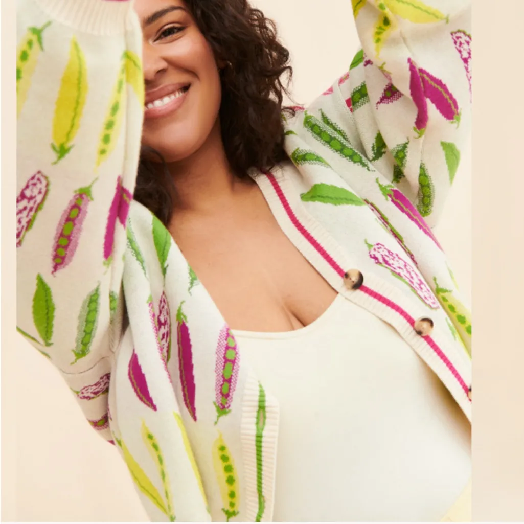 Rachel Antonoff Ana Veggie Cardigan Green Size 1X - Image 5