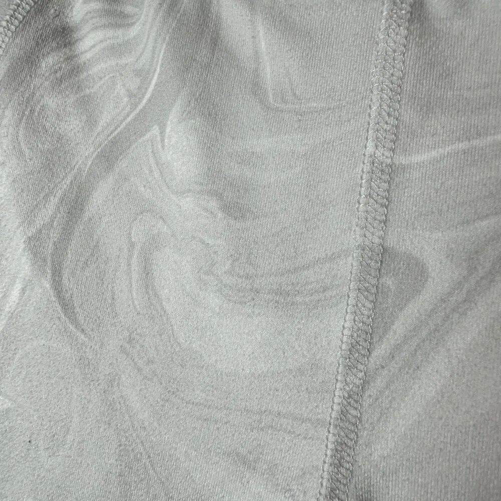 ABERCROMBIE & FITCH White & grey swirl pattern mesh inset crop leggings size XS - Image 12