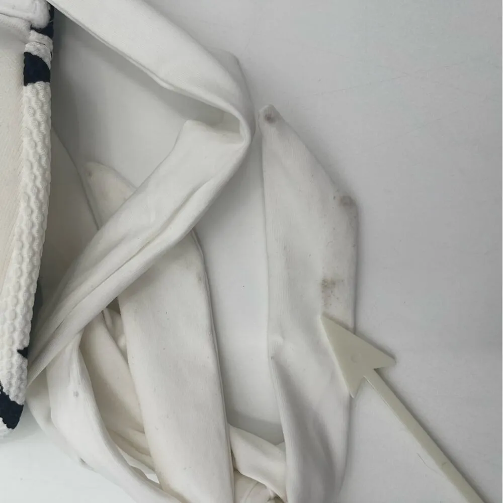 ONIA Gaby Bikini Top Halter Bandeau B&W Swim Beach Houndstooth NWT Size Large - Image 11