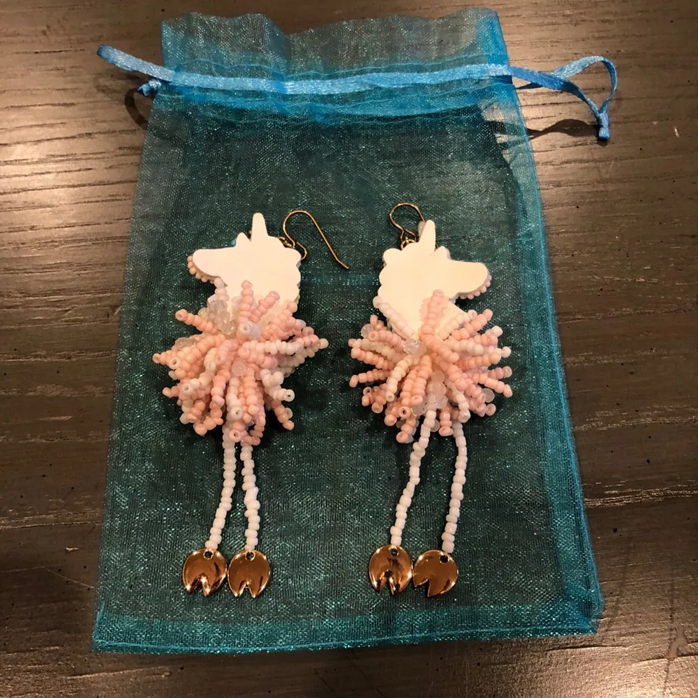 BaubleBar Unicorn Beaded Drop Earrings - Image 4