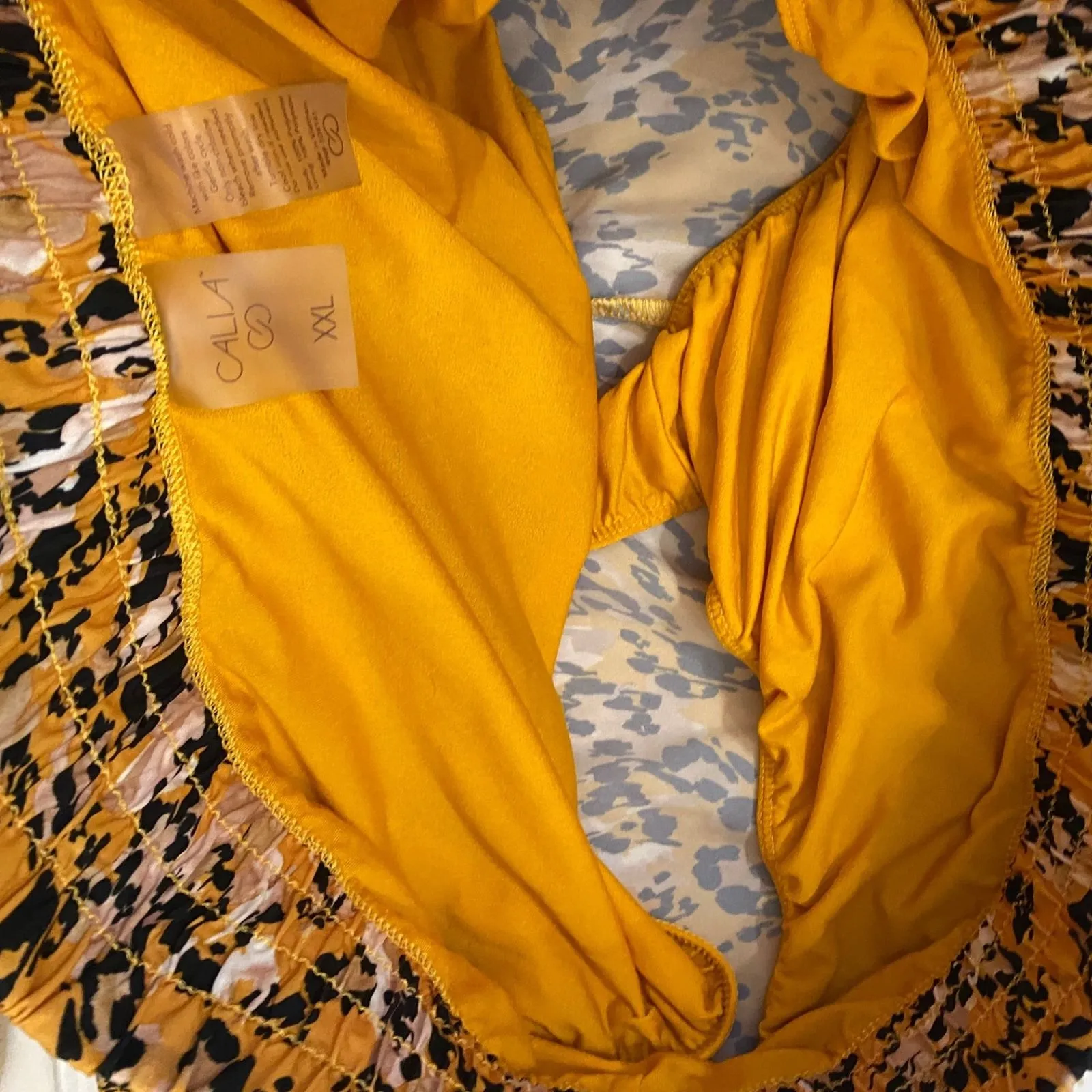 Calia by Carrie‎ Underwood Active Shorts Yellow Animal Print - Image 9