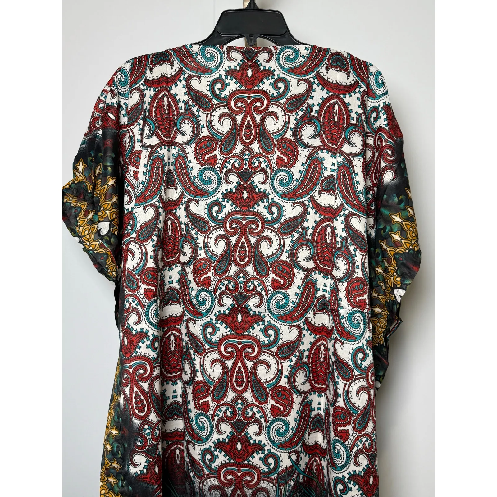 Paisley and feathers Kaftan Dresses for Women Beach Coverups, One Size Kaftans - Image 7
