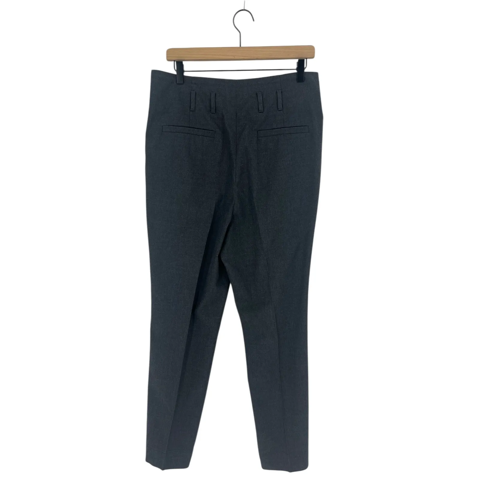 Brunello Cucinelli Virgin Wool Blend Ruffle Waistband Pants in Gray - Image 8