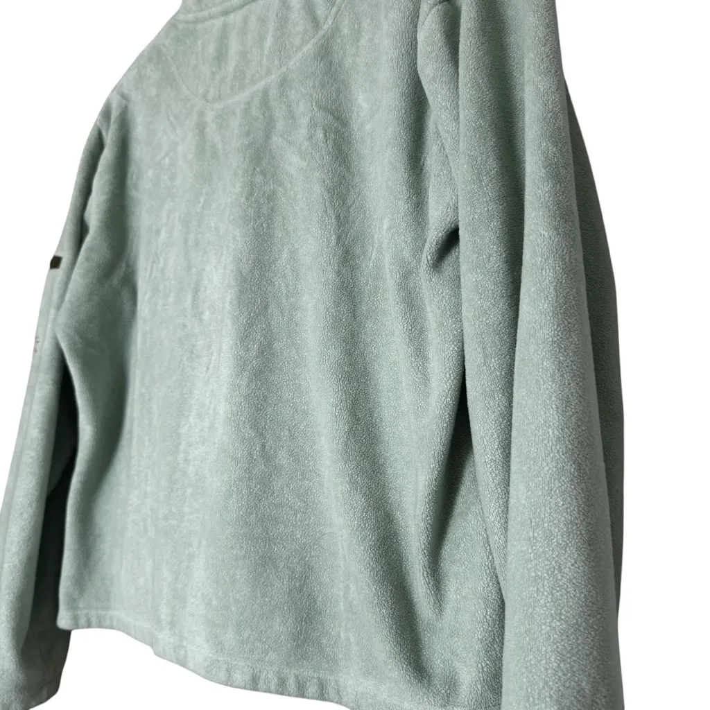 Horny Toad & Co Fleece Sweater Women's Green Outdoors Pullover Zip Arm Pocket - Image 7