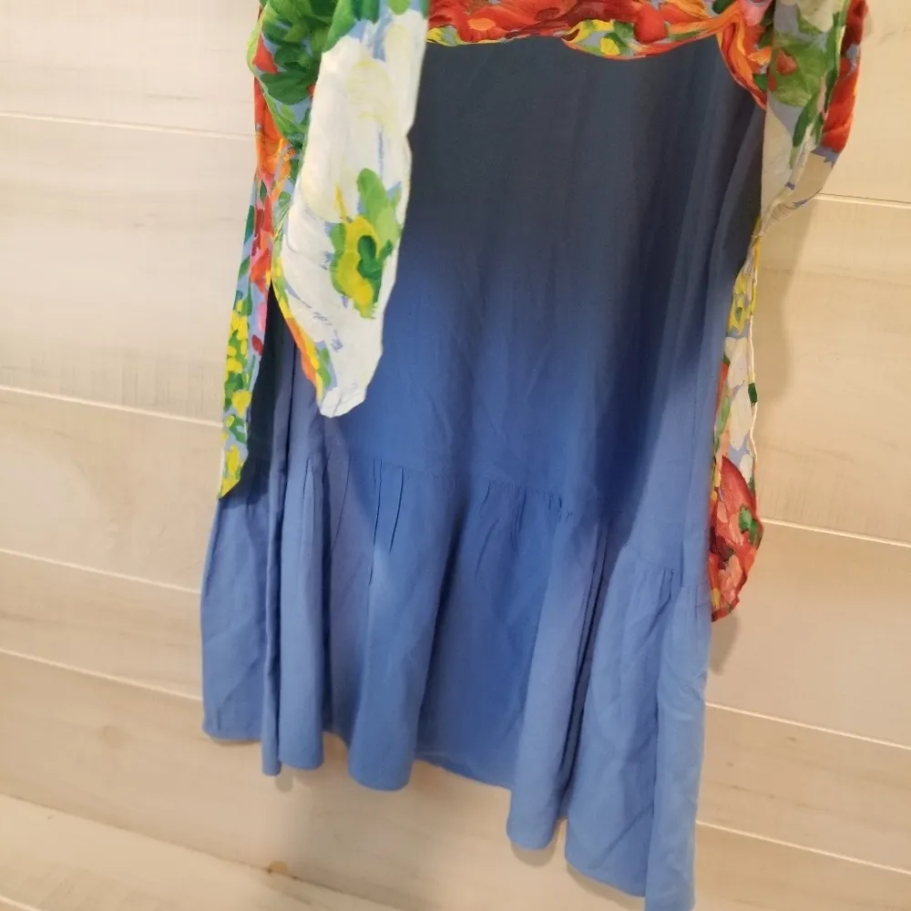 {M} VINTAGE JAMS WORLD Abstract Floral Art Tunic Top Layered Tank - Image 7