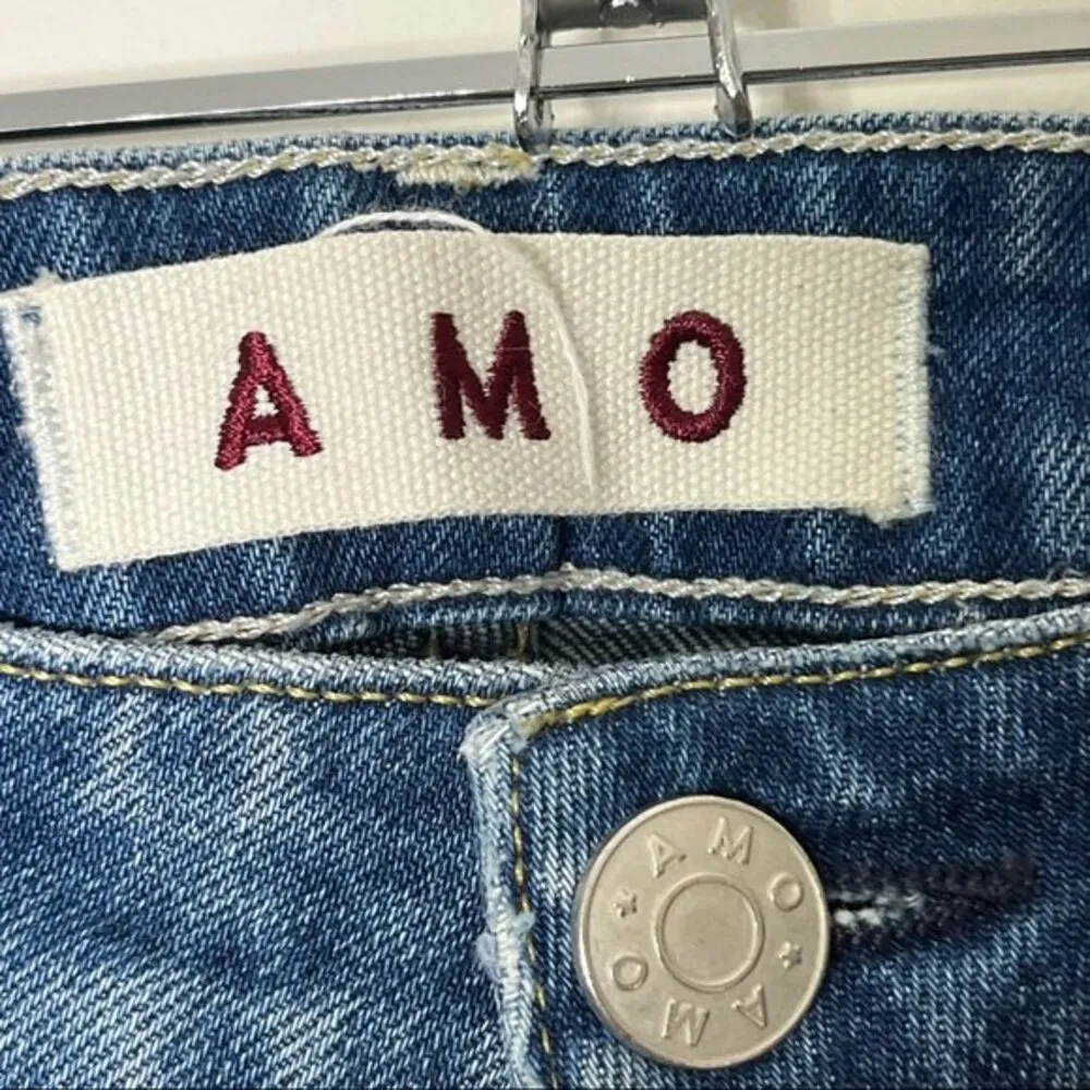 AMO Twist Dive Bar Women's Skinny High Waist Jeans Size 26 Blue - Image 13