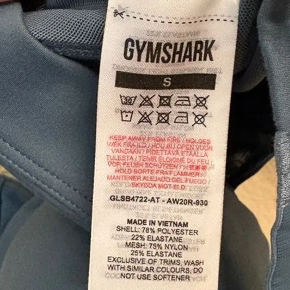 Gymshark Racerback Sports Bra Medium Support Scoop Neck Cut-Out Ash Teal Small - Image 4