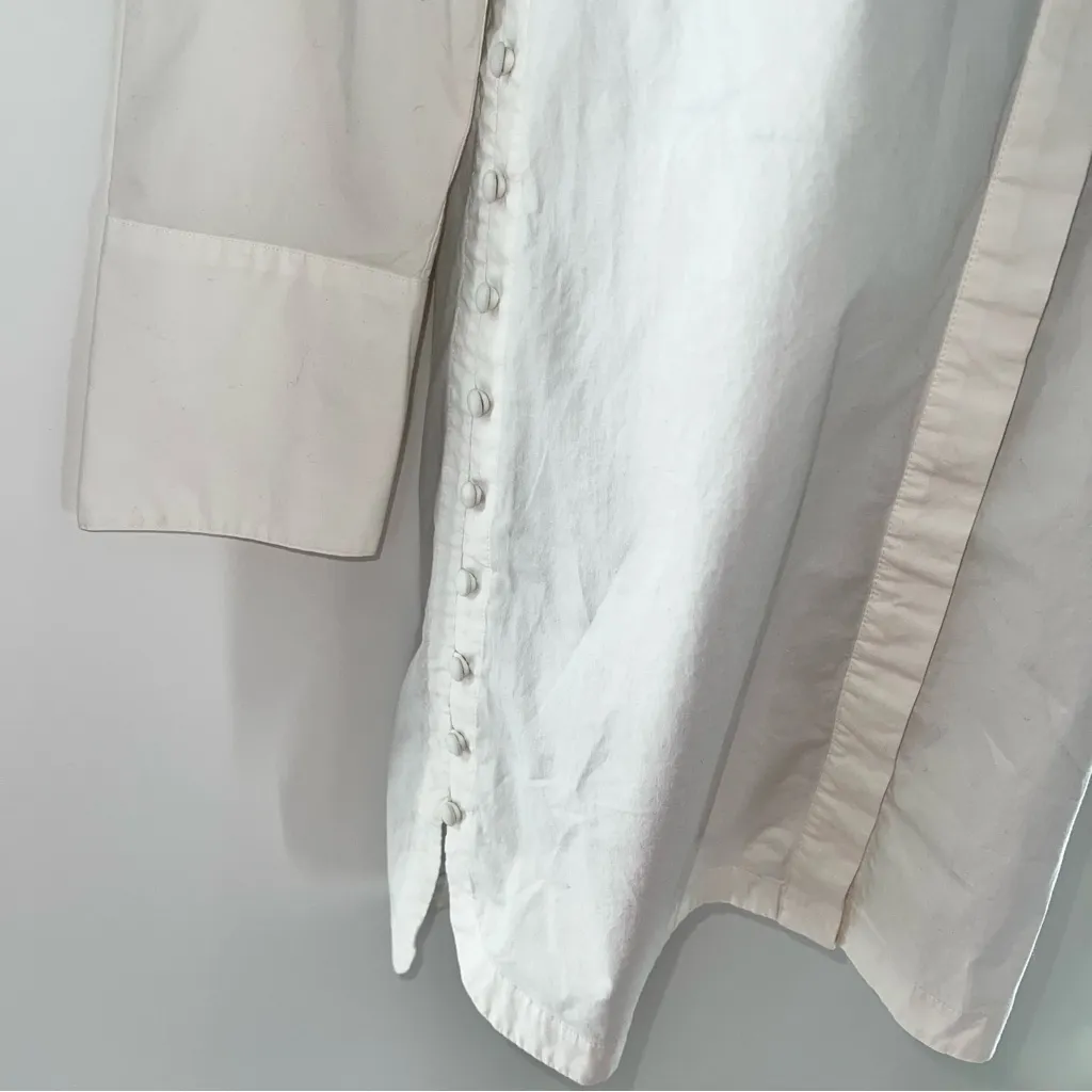 Club Monaco Women’s Men’s Style Button-Down Long Sleeve Mini Shirt Dress-Size 0 - Image 4