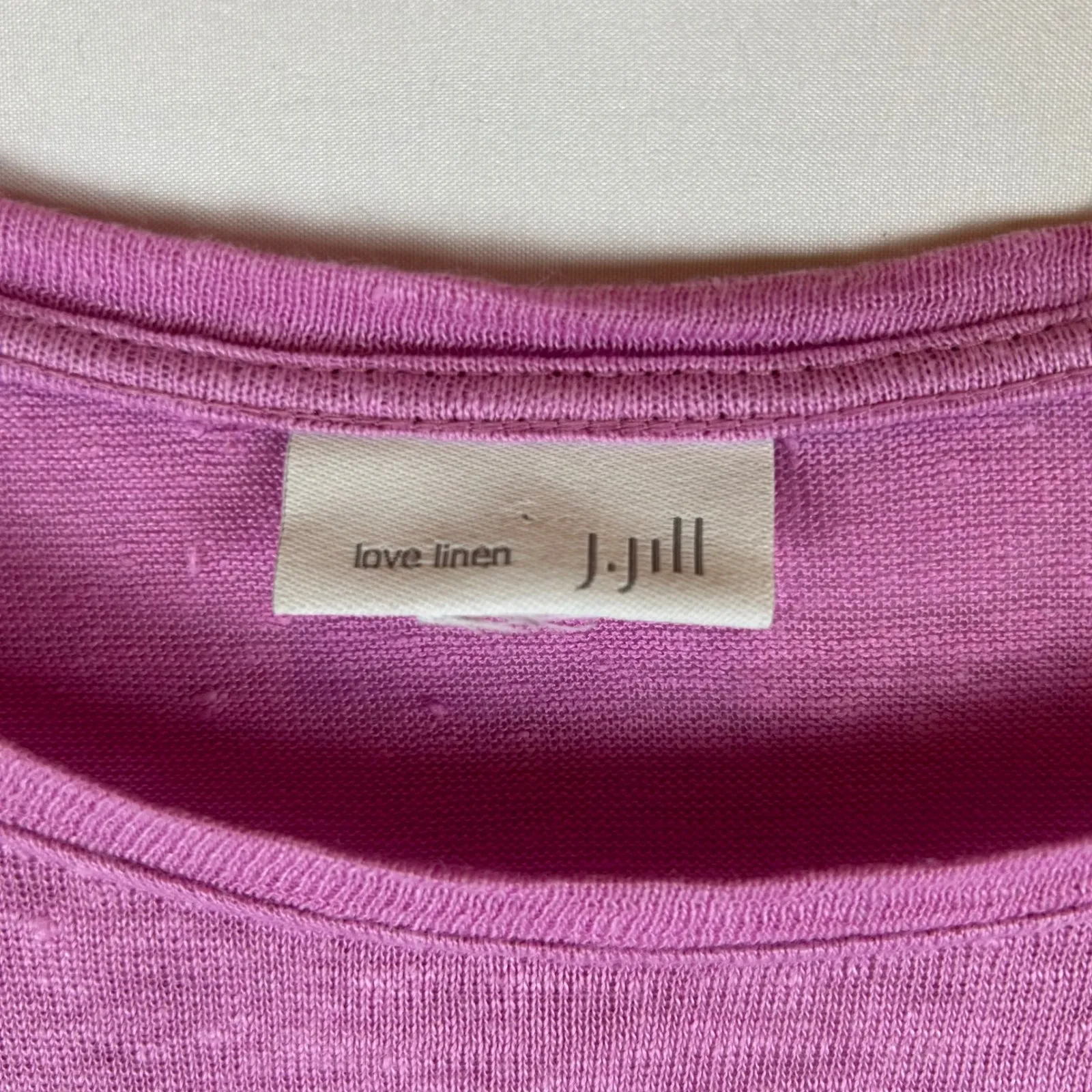 J Jill Love Linen Womens Short Sleeve 100% Linen Crew Neck Top‎ Blouse - Image 3