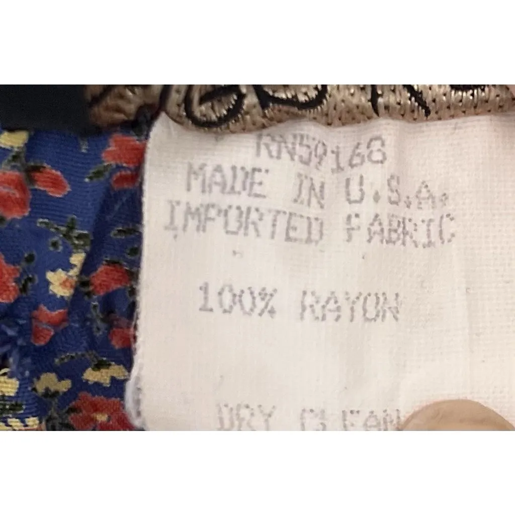 VTG Karen Kane Floral Tiered Maxi Skirt M Broomstick Cottage Prairie Lagenlook - Image 6