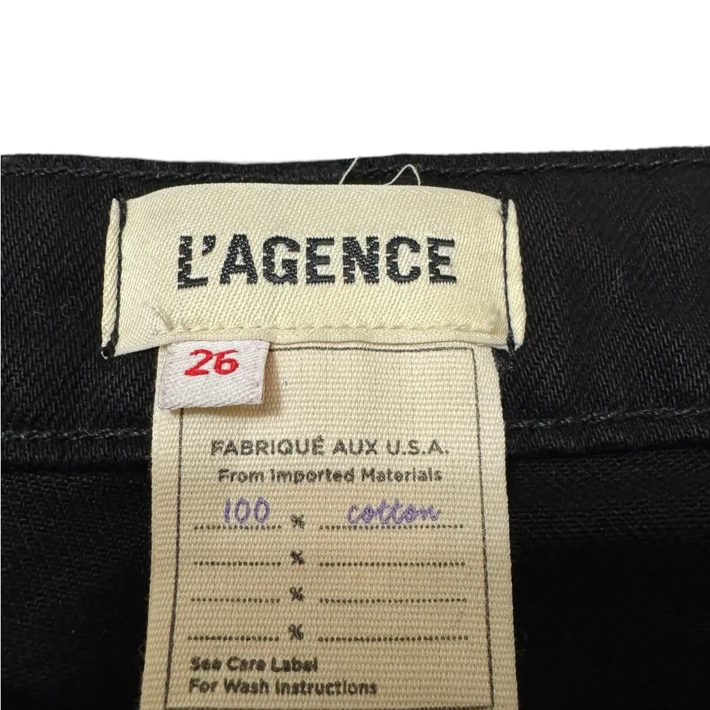 L'AGENCE Nevia Black Straight Leg Jeans - Image 3