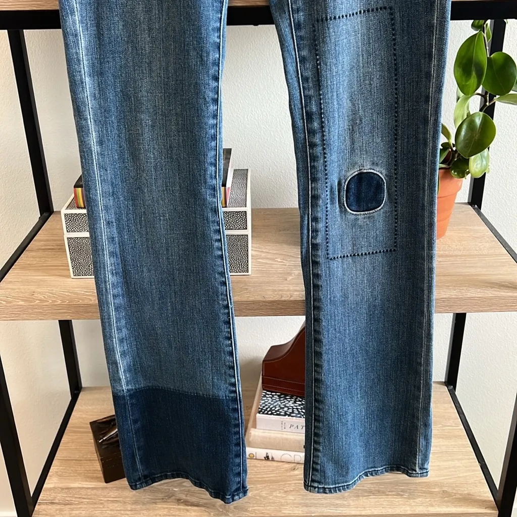 Anthropologie Holding Horses Mid-Rise Patchwork Bootcut Jeans, 26 - Image 3