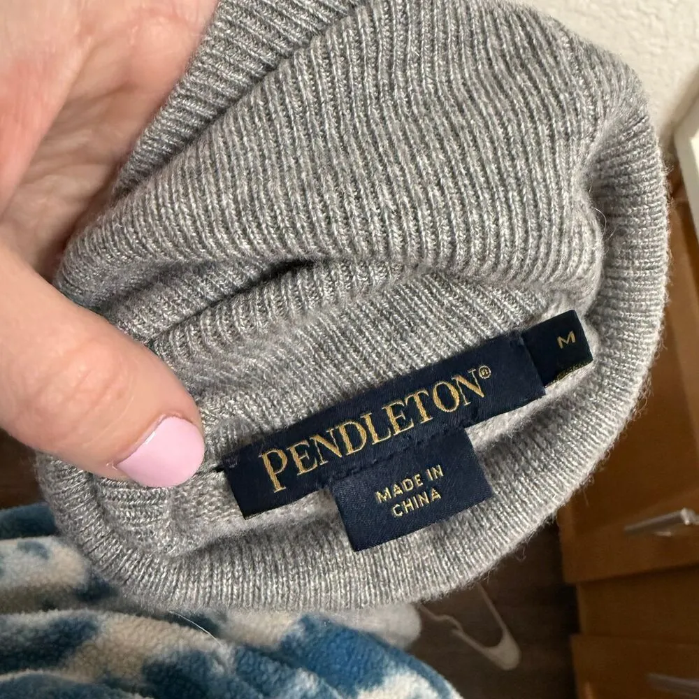 Pendleton 100% Cashmere Sweater – Light Gray – Size Medium - Image 3