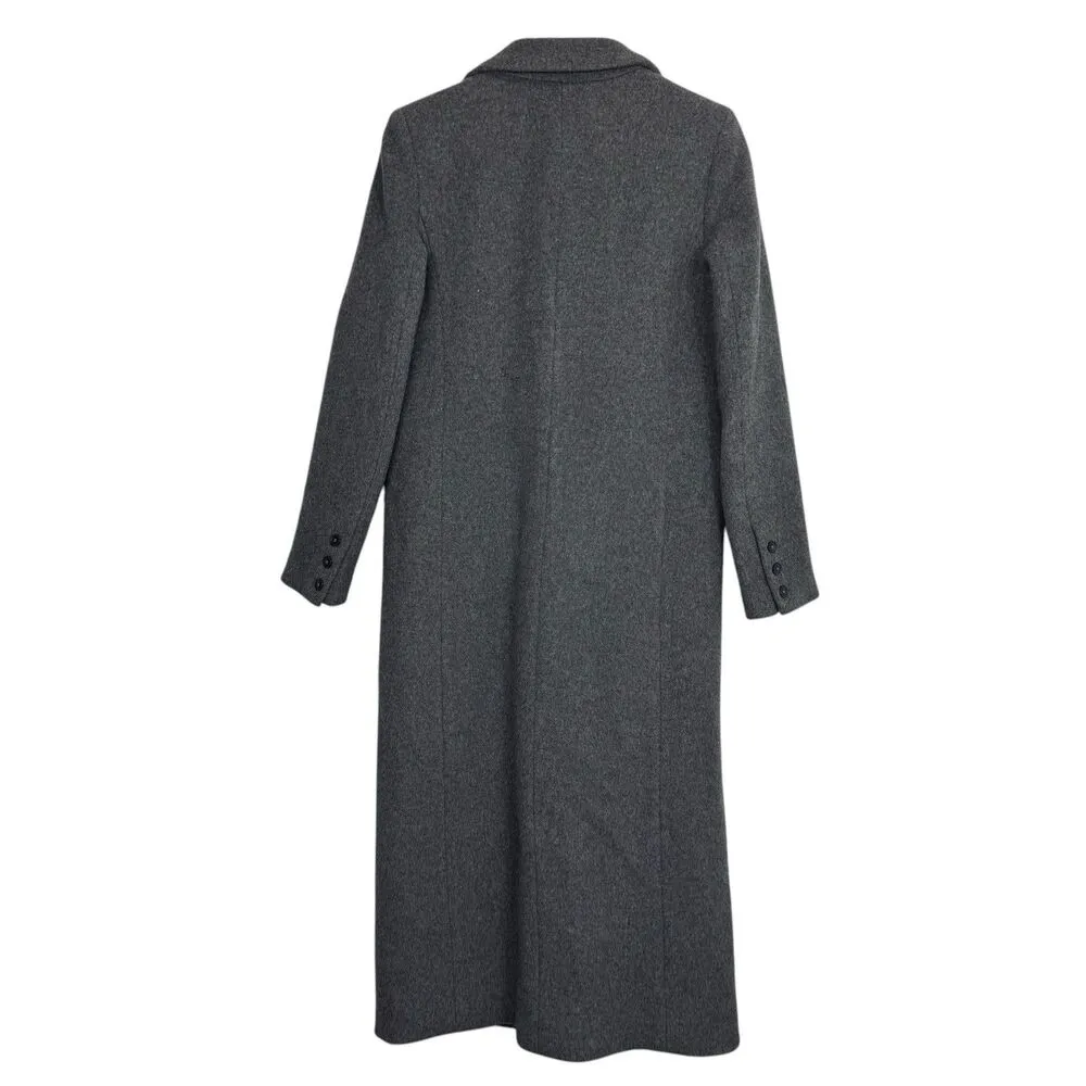 NWOT Reformation Wayne Coat Size Small Gray Wool Blend Long Line Single Breasted - Image 4