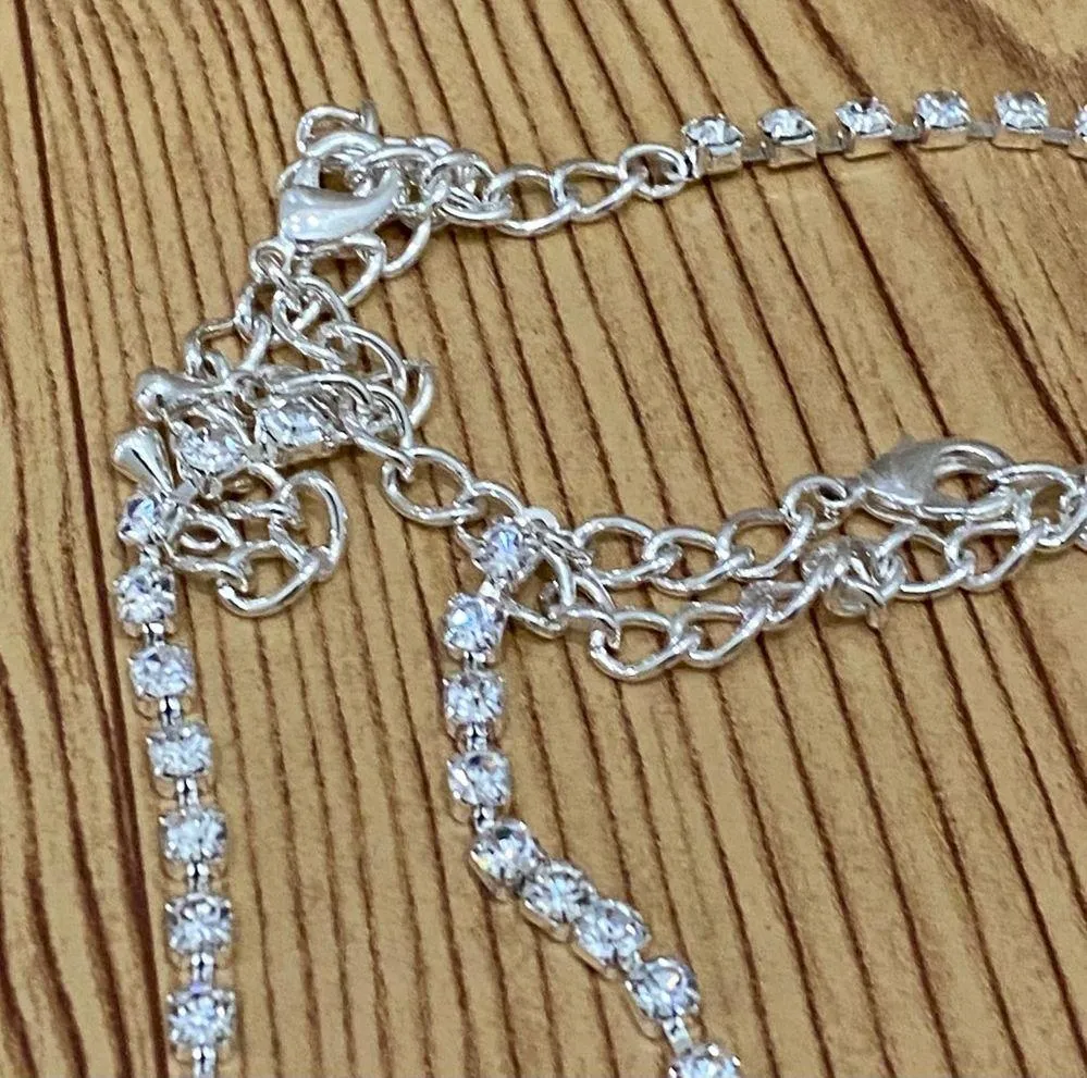 Rhinestones Bling Sexy Long Necklace Body Jewelry - Image 16