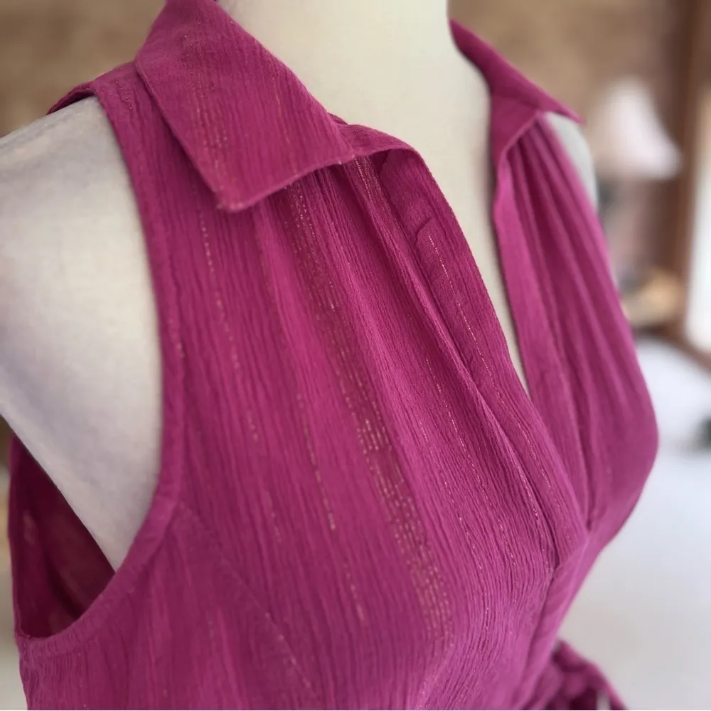 Maeve Anthropologie Batavia Pink Metallic Tunic Top NWT S - Image 16