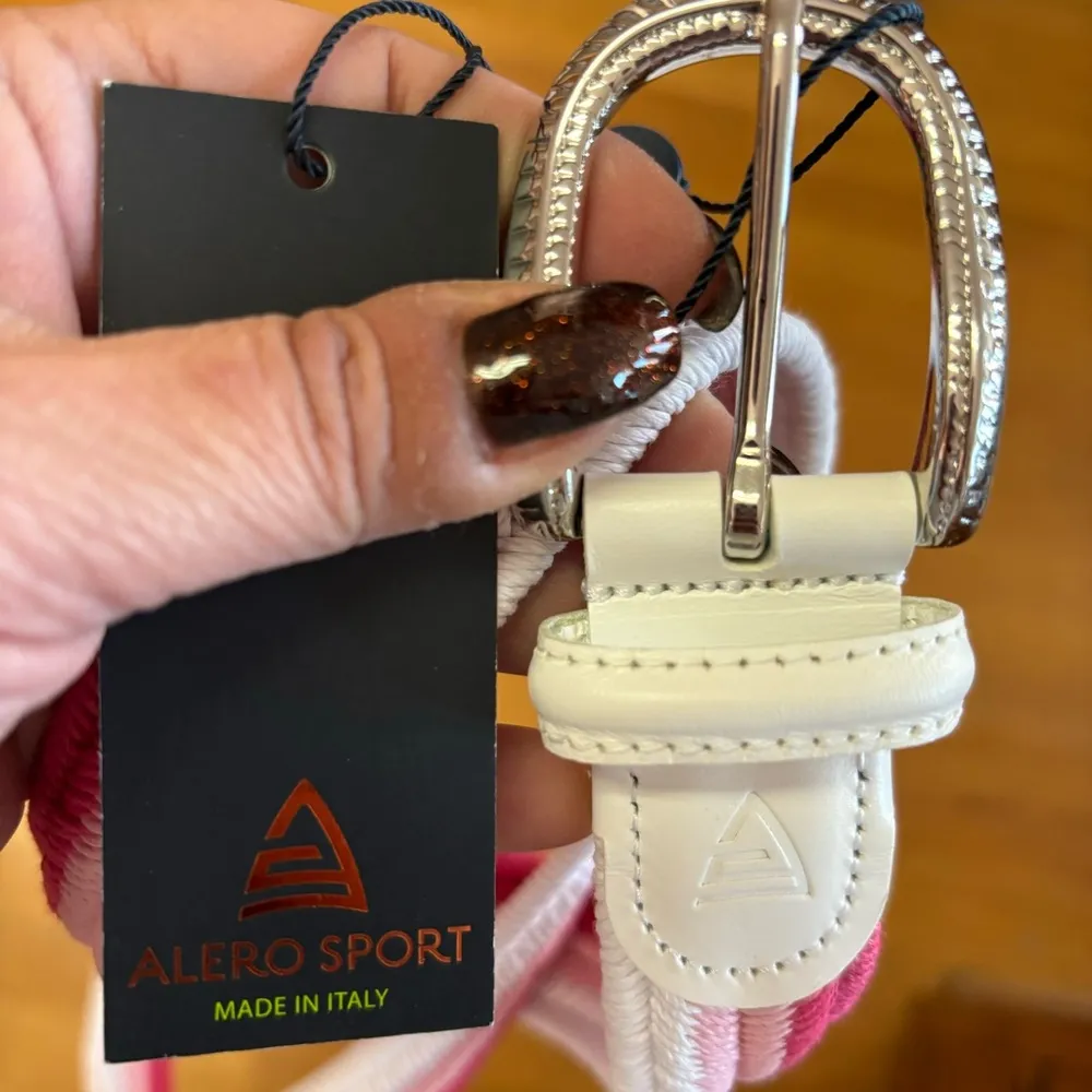 Alero Sport The Penelope Coastal Preppy Golfing Tennis Prep Quiet Luxury Belt M Pink - Image 8