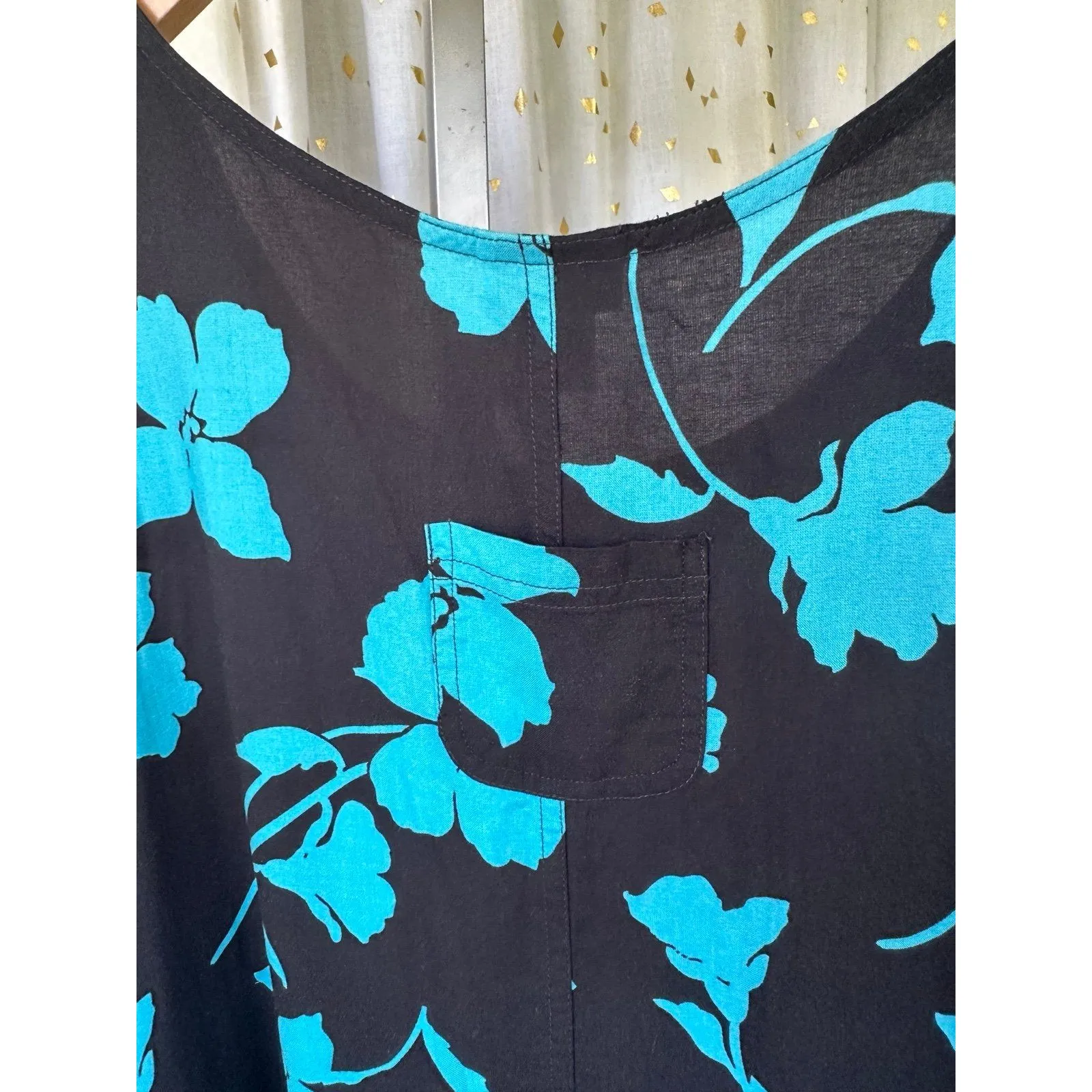 Jennifer Moore Hawaiian Aloha Tropical Lagenlook Sheath Overall Style Dress L - Image 5