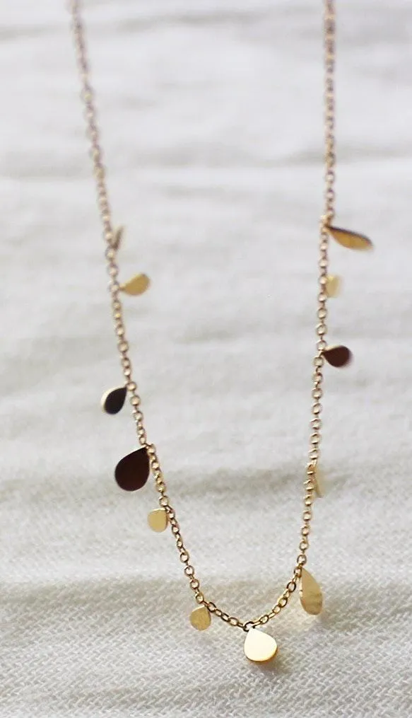 Delicate Tear Drop Necklace /minimalist Necklace Gold - Image 2