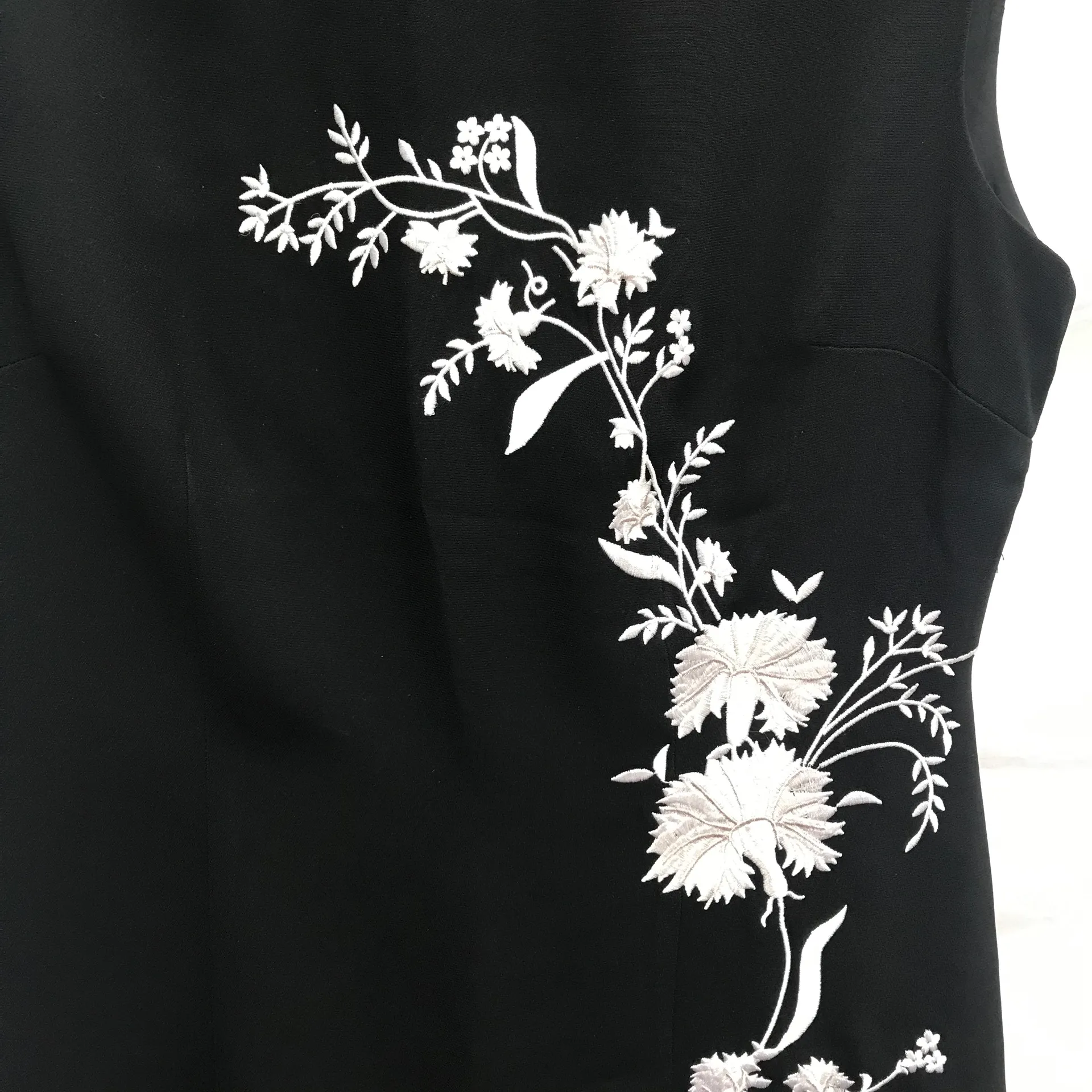 Vintage Size 4  Sleeveless Floral Cocktail Dress Black Tie Formal Women’s - Image 4