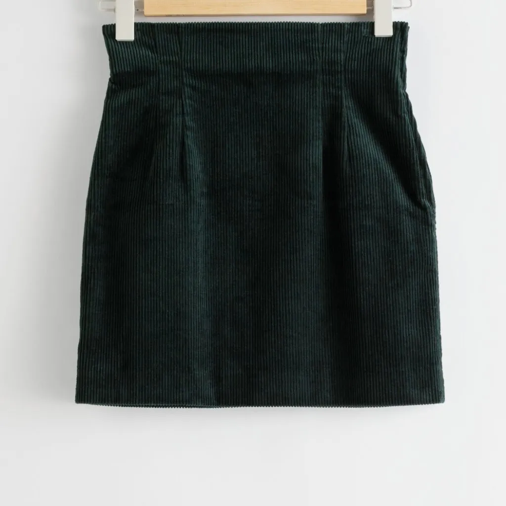 & Other Stories Corduroy Zip Up Mini Skirt - Image 8