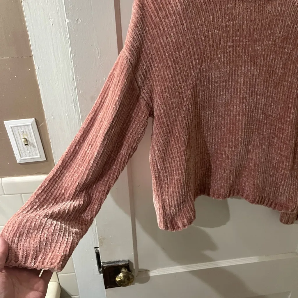 LA Hearts  Blush Chunky Crew Neck Sweater Relaxed Fit - Image 2
