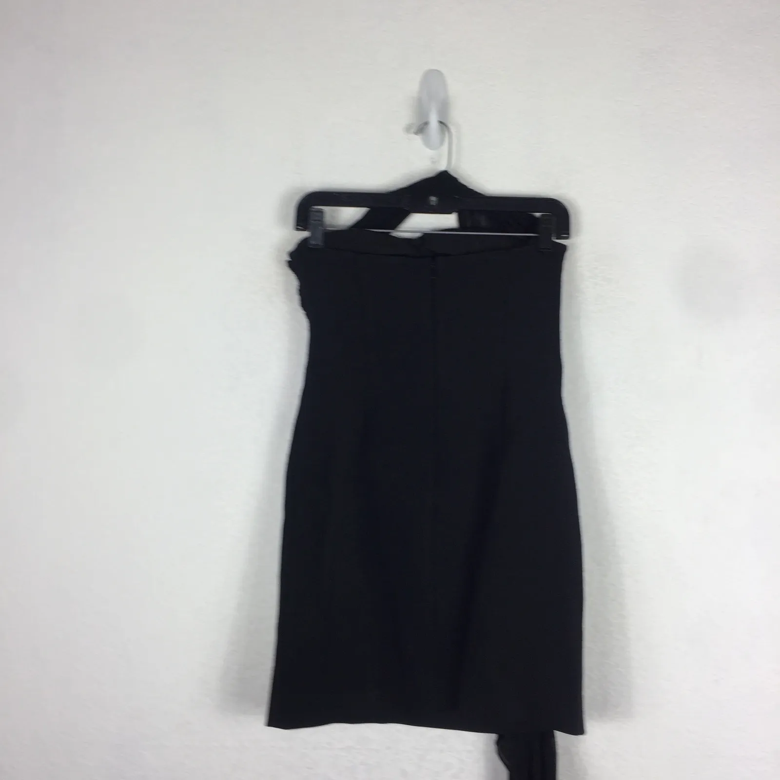 Diane Von Furstenberg Black Convertible Mini Dress Small Sash Wrap Cocktail LBD - Image 12