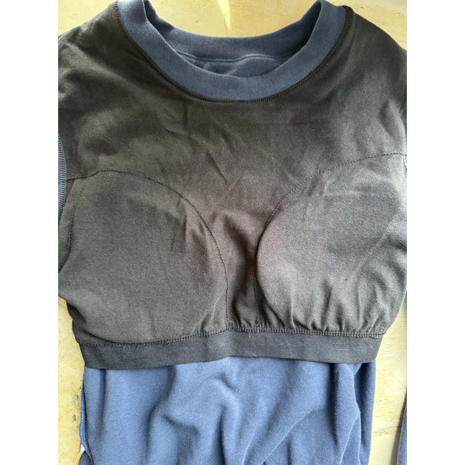 NWT OGL Prowarm Elevated Crewneck Brushed Brami Banded Hem Indigo Blue Size XS - Image 6