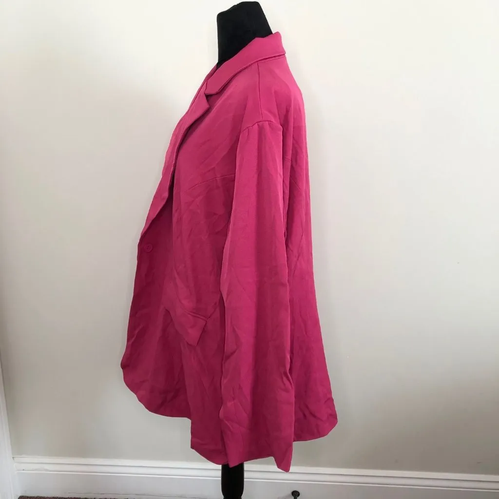 Cider Womens‎ Fuchsia Long Sleeve Blazer Jacket Business Casual Size 2XL NWT - Image 4