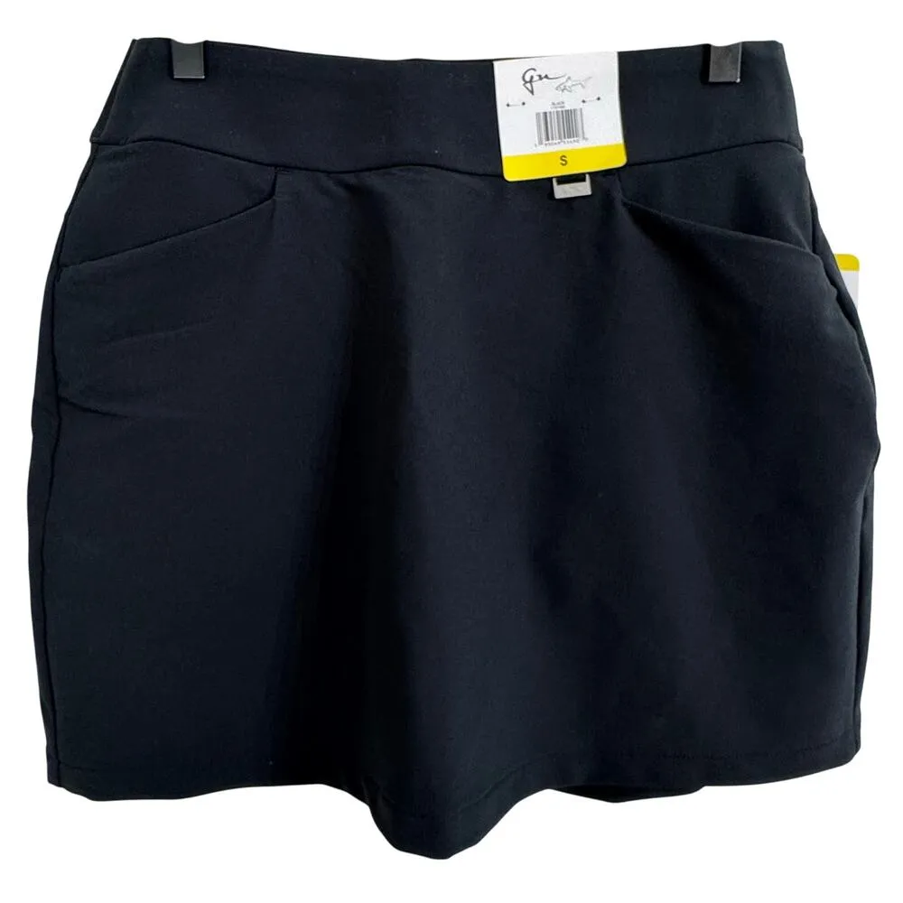 Greg Norman Womens Woven Pull On Golf Skort Black PlayDry Size Small New - Image 2