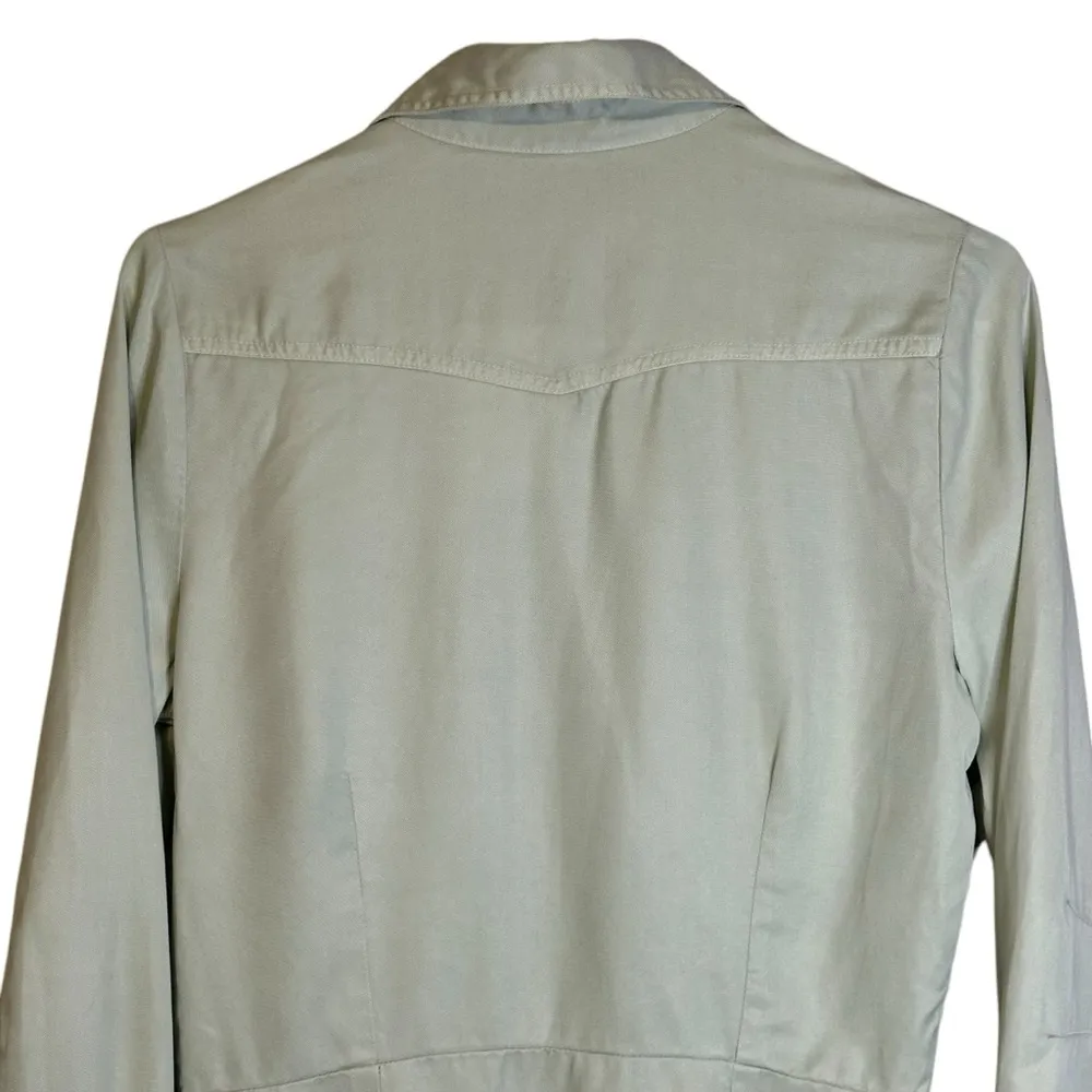 Young‎ Fabulous & Broke YFB Sage Green 100% Tencel Shirt Dress Womens S NWT Boho - Image 6