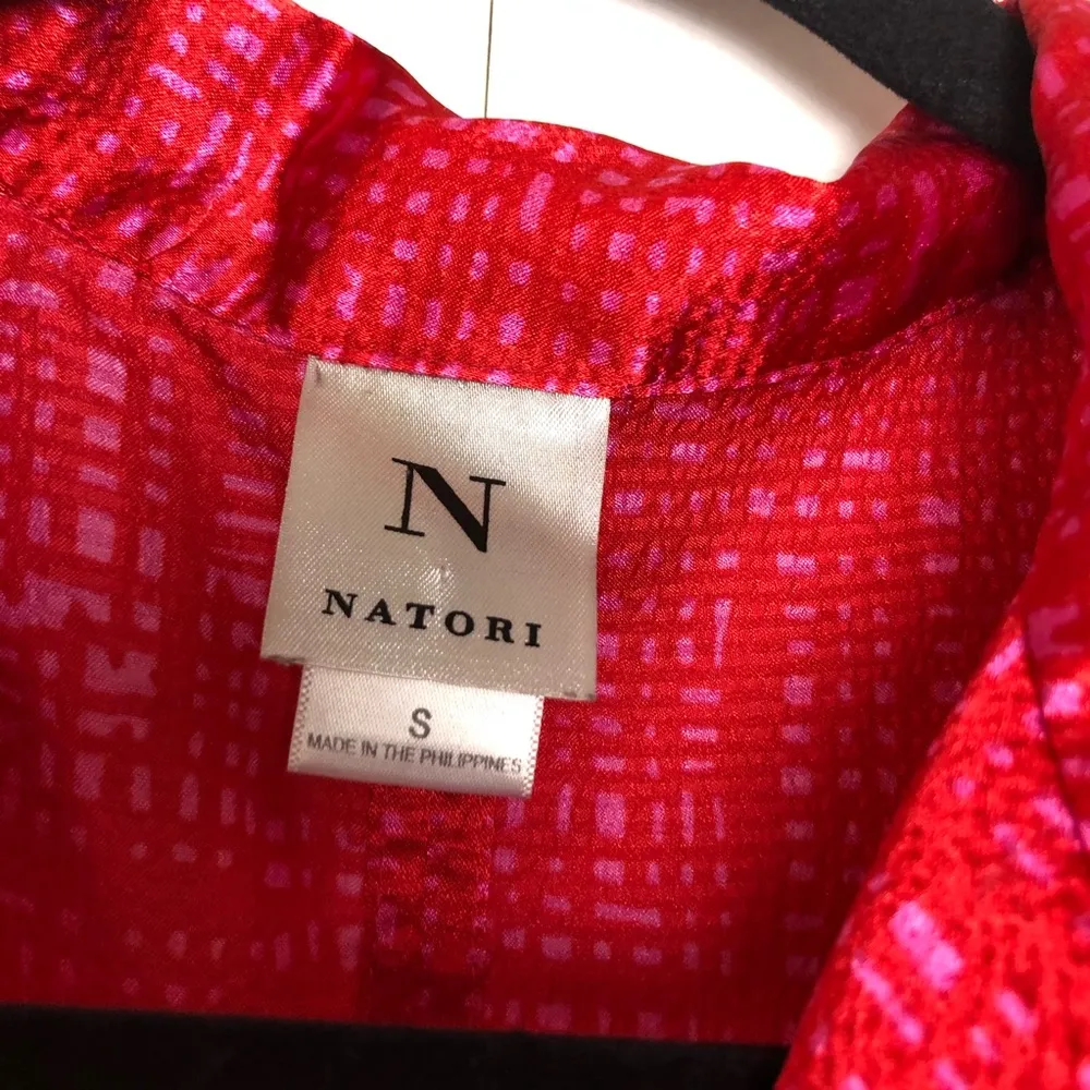 Natori Silky Red Mumu Kaftan Dress - Image 2