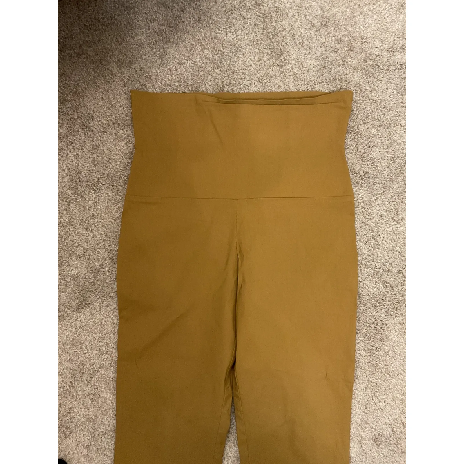 Bitte Kai Rand Magic FoldOver Stretch Slim Trouser Pants in Mustard, L Yellow Size L - Image 4