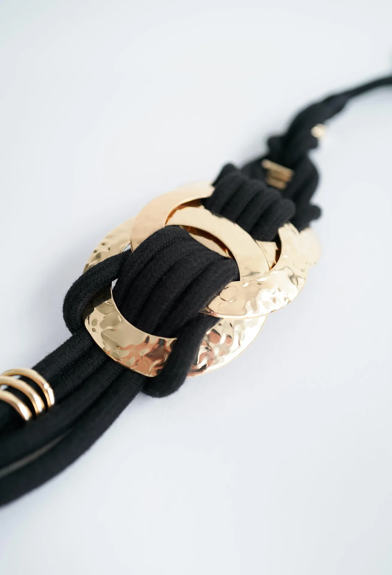 Black Gold Belt with Interlinked Buckles - Image 3