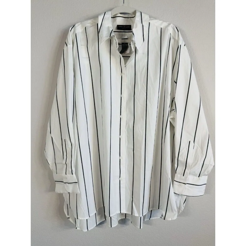 Lane Bryant‎ No Peek Collection Relax Button Down Boyfriend Shirt Size 26/28 NWT - Image 16